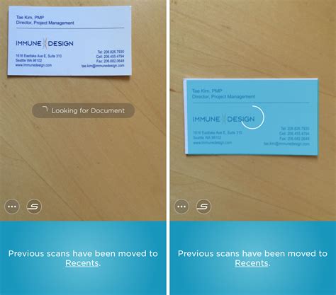 scannable business card to contacts.